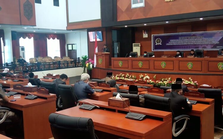 Paripurna Penyampaian Rekomendasi Atas LKPJ Bupati Tahun Anggaran 2020