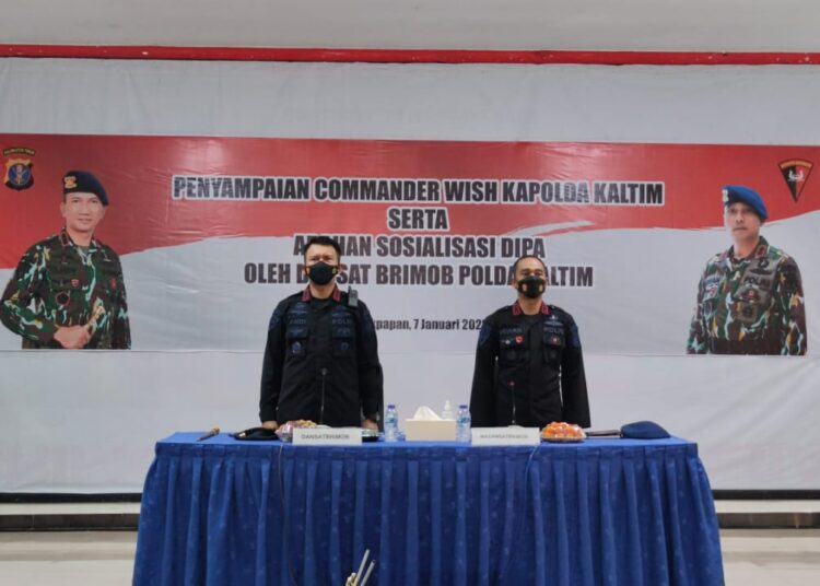 Awali Tugas, Dansat Brimob Sampaikan Commander Wish Kapolda Kaltim