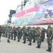 450 Personel Satgas Pamtas Darat RI-Malaysia Yonarmed 5/Pancagiri Tiba di Balikpapan