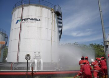 Pertamina Simulasi Penanggulangan Keadaan Darurat Level l
