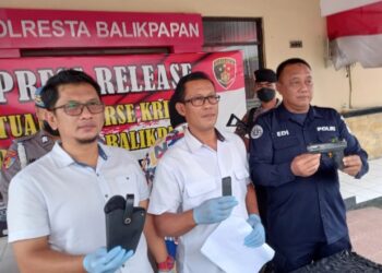 Bubarkan Petugas Survei Tanah Pakai Senpi, MK Dibekuk Jatanras Polresta Balikpapan