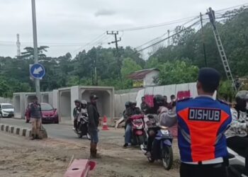 Jalan Depan Global Sport Balikpapan Ditutup 15 Hari