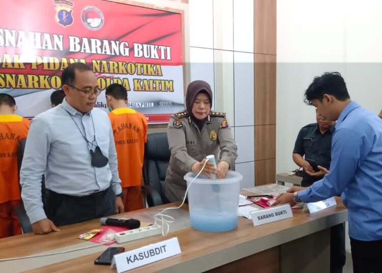 Sabu 99,83 Gram Dimusnahkan Ditresnarkoba Polda Kaltim