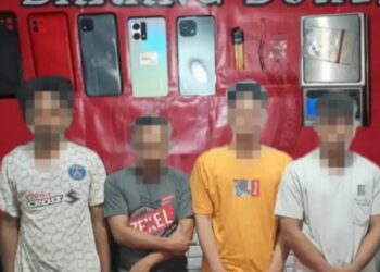 Asik Berpesta Sabu, 4 Pria Berhasil Diringkus Polres Paser