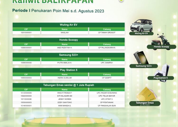 Beruntung Menangkan Undian Pegadaian Poin 2023, Nasabah Paser Dapat Mobil Wuling