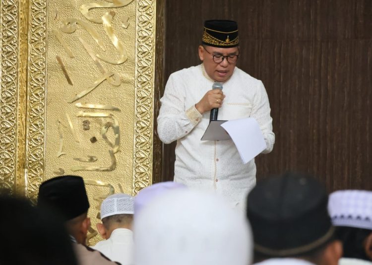 Salat Idul Fitri di Masjid Agung Al-Ikhlas Penajam, Ini Pesan Makmur Marbun
