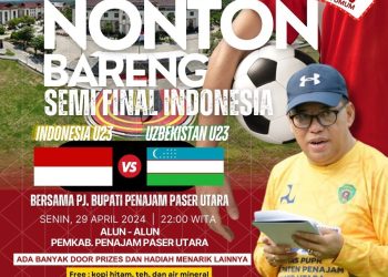Ramaikan Nobar Semifinal Piala Asia U-23, Pemkab PPU Sediakan Kopi Gratis dan Doorprize