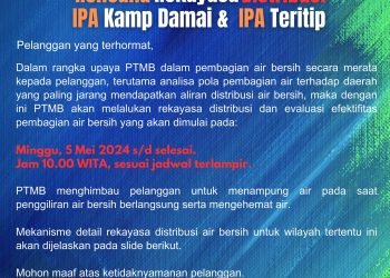 Ingat Jadwalnya ! PTMB Rekayasa Distribusi Air Bersih di Balikpapan