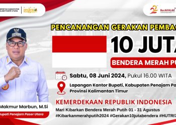 Sambut HUT RI, PPU Siapkan 10 Juta Bendera Merah Putih
