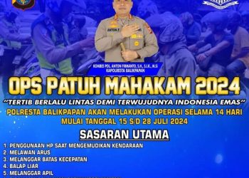 Hati-hati ! Siapkan Surat Berkendara Anda, Besok Operasi Patuh Mahakam 2024 Dimulai