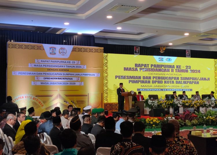 Wali Kota Balikpapan Serukan Kolaborasi Usai Pelantikan Pimpinan DPRD
