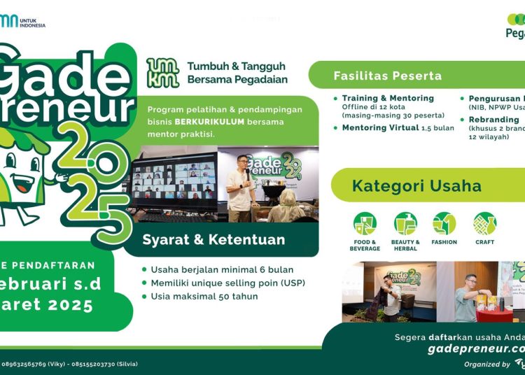 Pegadaian GadePreneur 2025 Resmi Dibuka! Kesempatan Emas untuk UMKM Naik Kelas