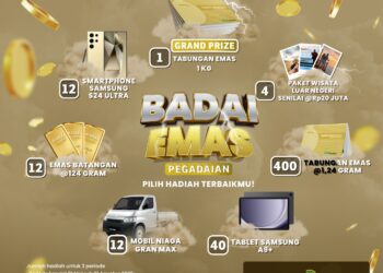 Badai Emas 2025 ! Pegadaian Hujani Nasabah dengan Hadiah Emas, Mobil, hingga Umrah