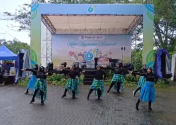 Puncak HKN ke-61 ! Gunung Bahagia Bawa Pulang Juara 2 Line Dance se-Balikpapan