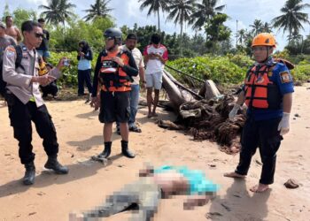 Korban Terakhir Kapal Nelayan Terbalik di Muara Manggar Ditemukan Meninggal Dunia