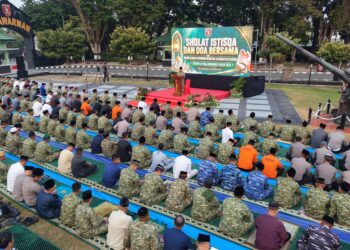 Ikhtiar Memohon Hujan, Ratusan Warga dan Prajurit Salat Istisqa